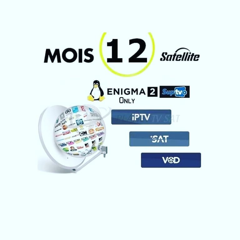 Abonnement SUPCAM SUPTV ENIGMA2 SATELLITE + VOD + IPTV 12 MOIS